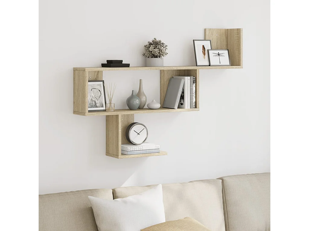 Étagère murale chêne sonoma 100x15x70 cm bois d'ingénierie