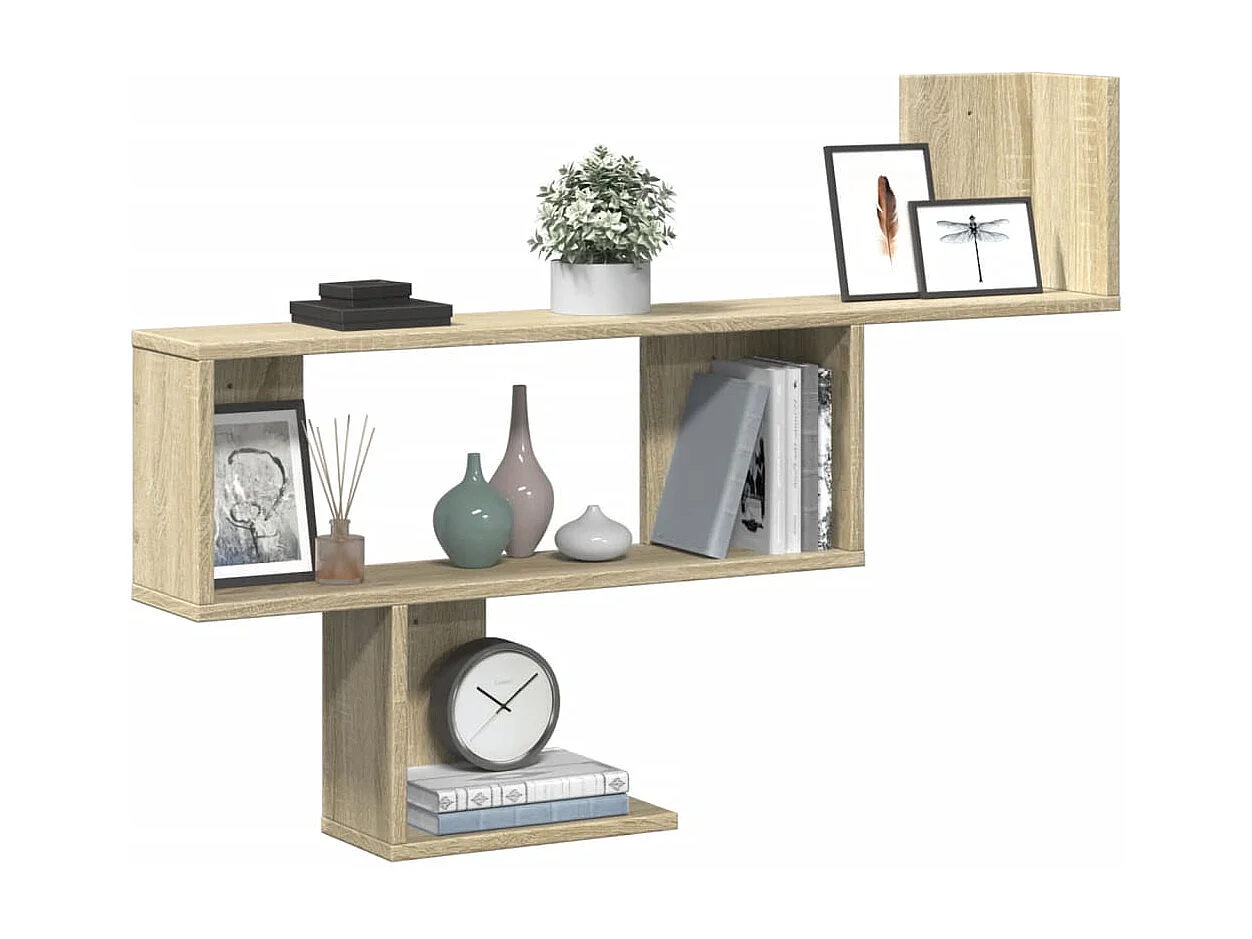 Étagère murale chêne sonoma 100x15x70 cm bois d'ingénierie
