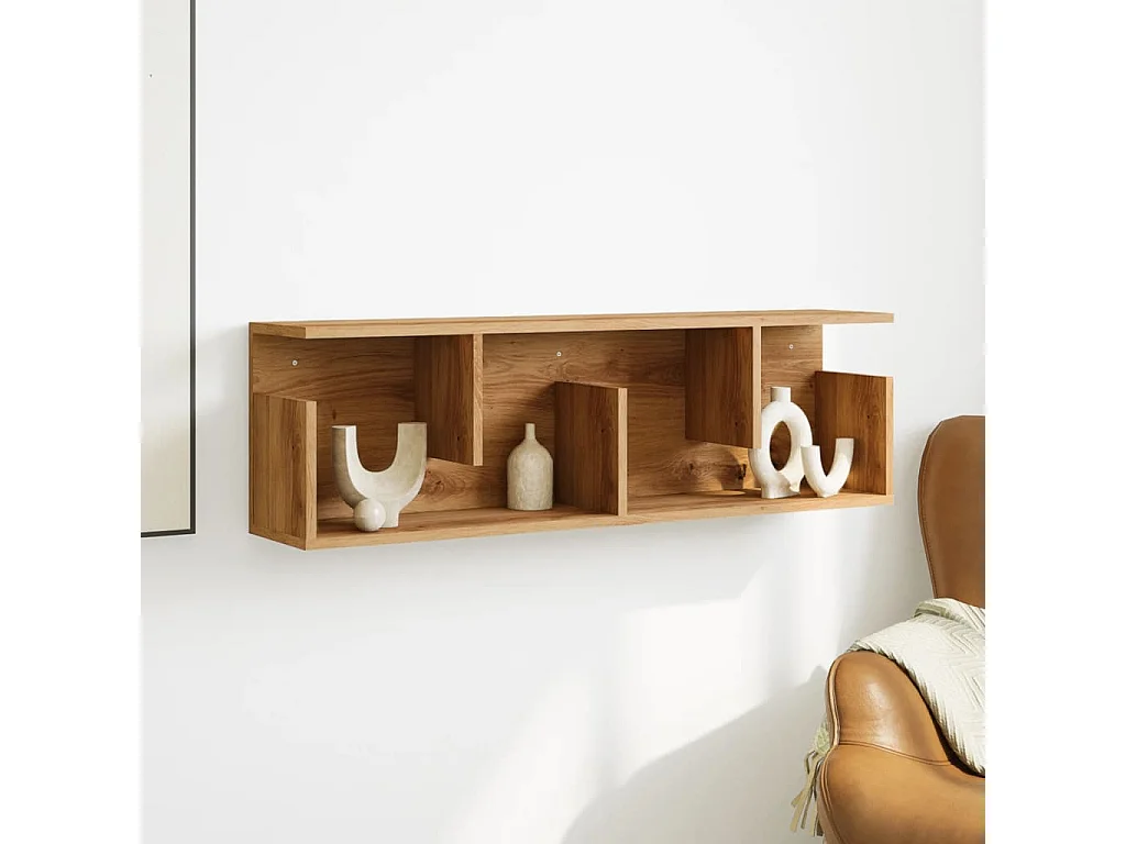 Mobile a Parete 100x20x30 cm Artigianale in Legno Multistrato