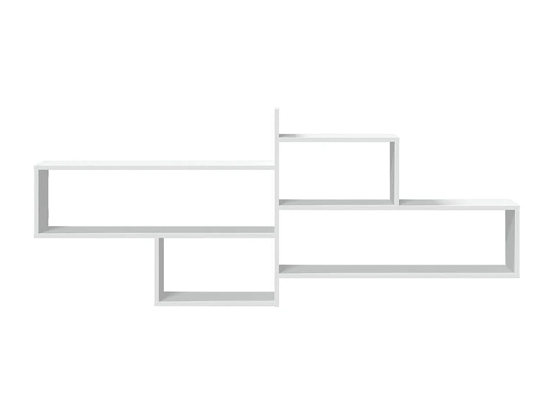 Estantería de pared madera ingeniería blanca 167,5x18x68 cm