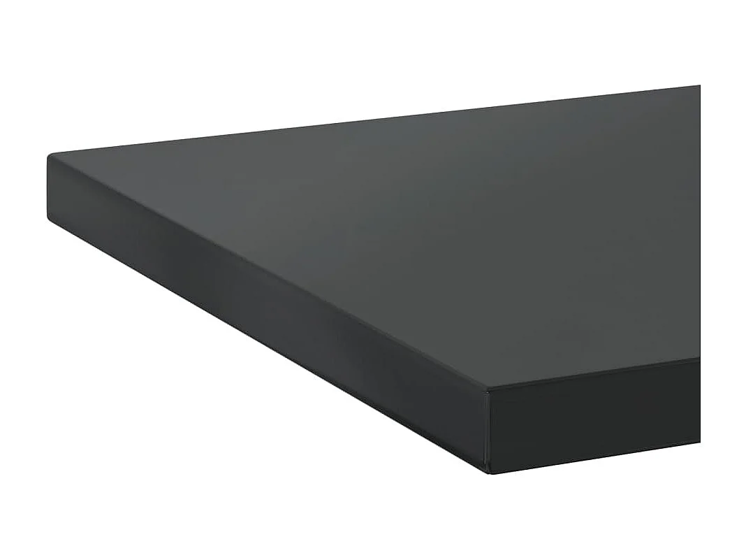 Étagères murales 2 pcs 100x30x3 cm noir acier inoxydable