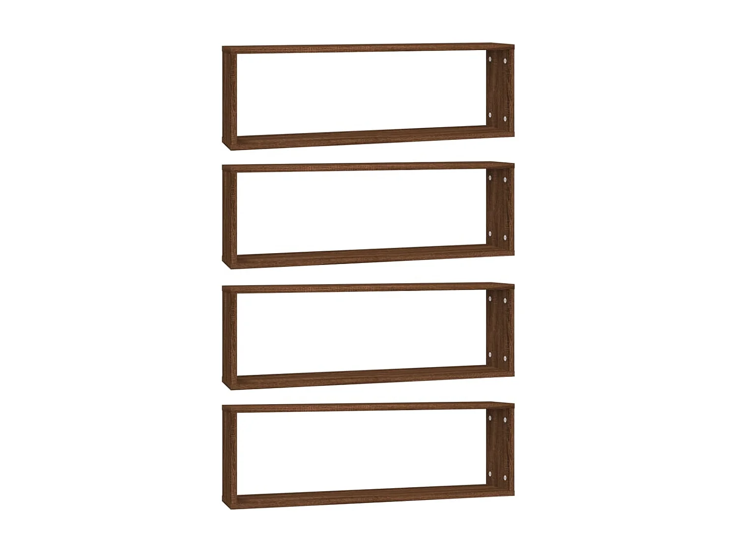 Prateleiras em cubo 4pcs derivados de madeira carvalho castanho