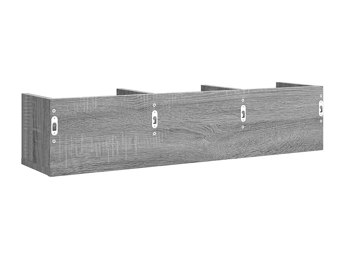 Muebles pared 2 uds madera ingeniería gris Sonoma 75x18x16,5 cm