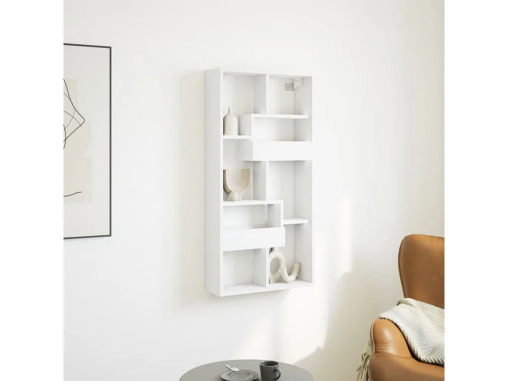 Armario de pared madera de ingeniería blanco 50x15x100 cm