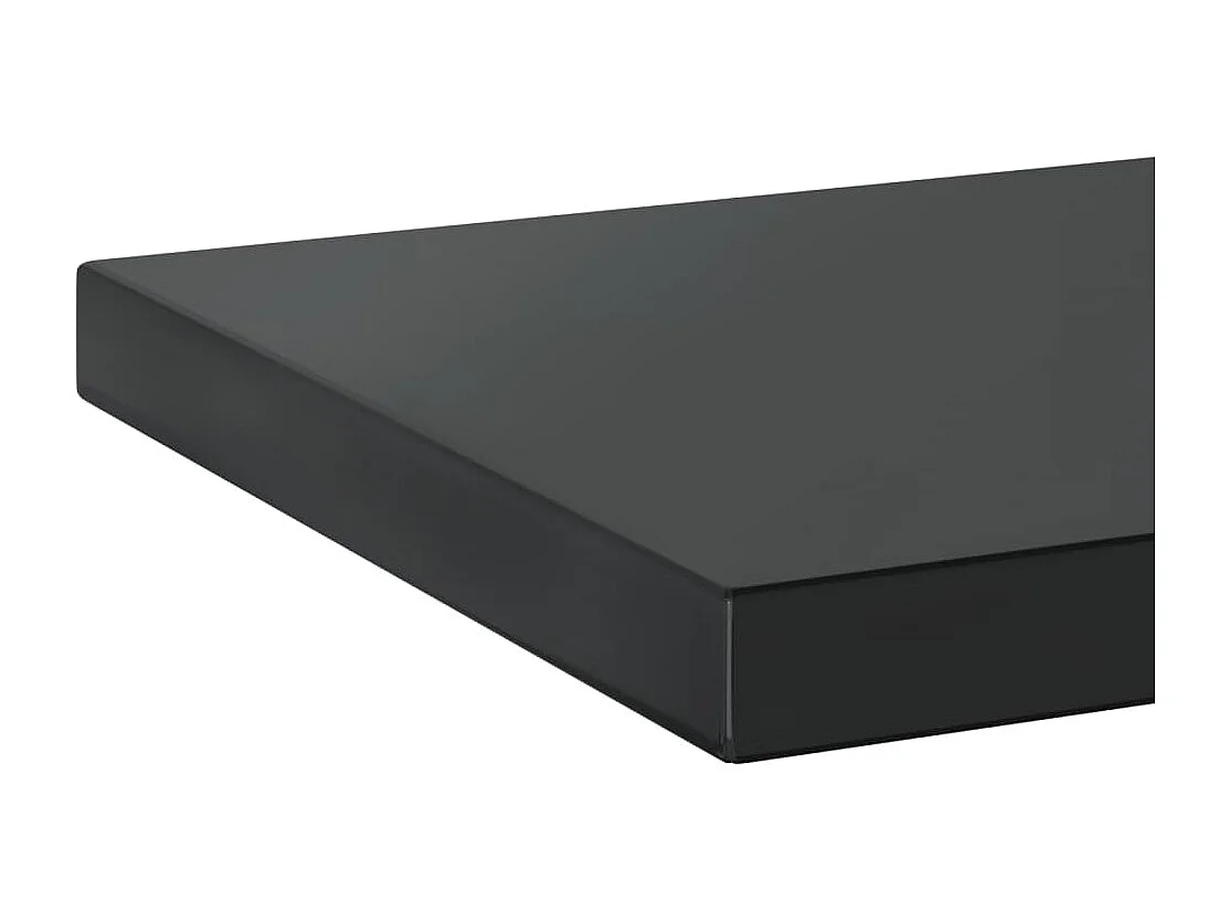 Mensole a Muro 2 pz 50x30x3 cm Nero in Acciaio Inossidabile