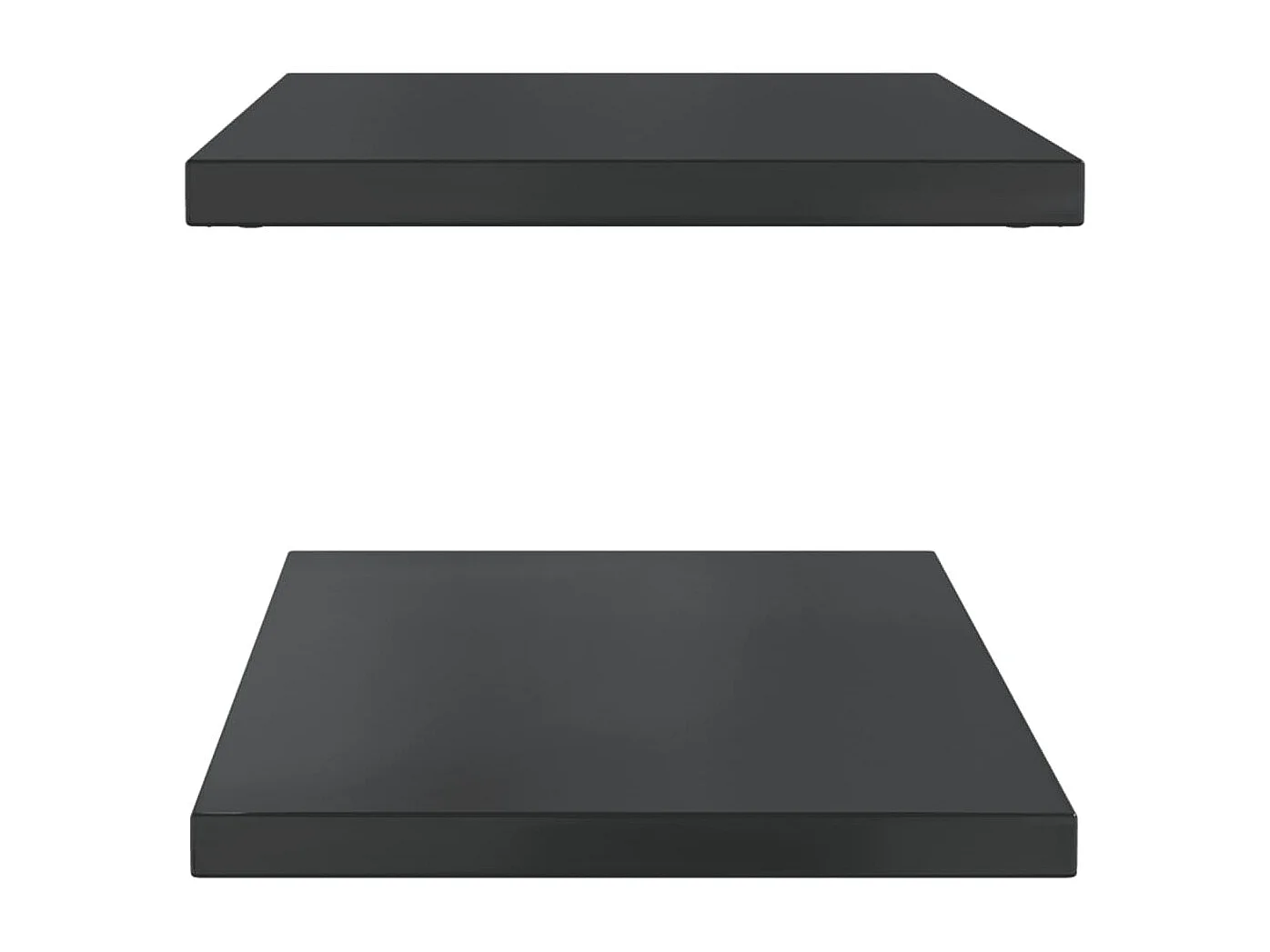 Étagères murales 2 pcs 100x40x3 cm noir acier inoxydable