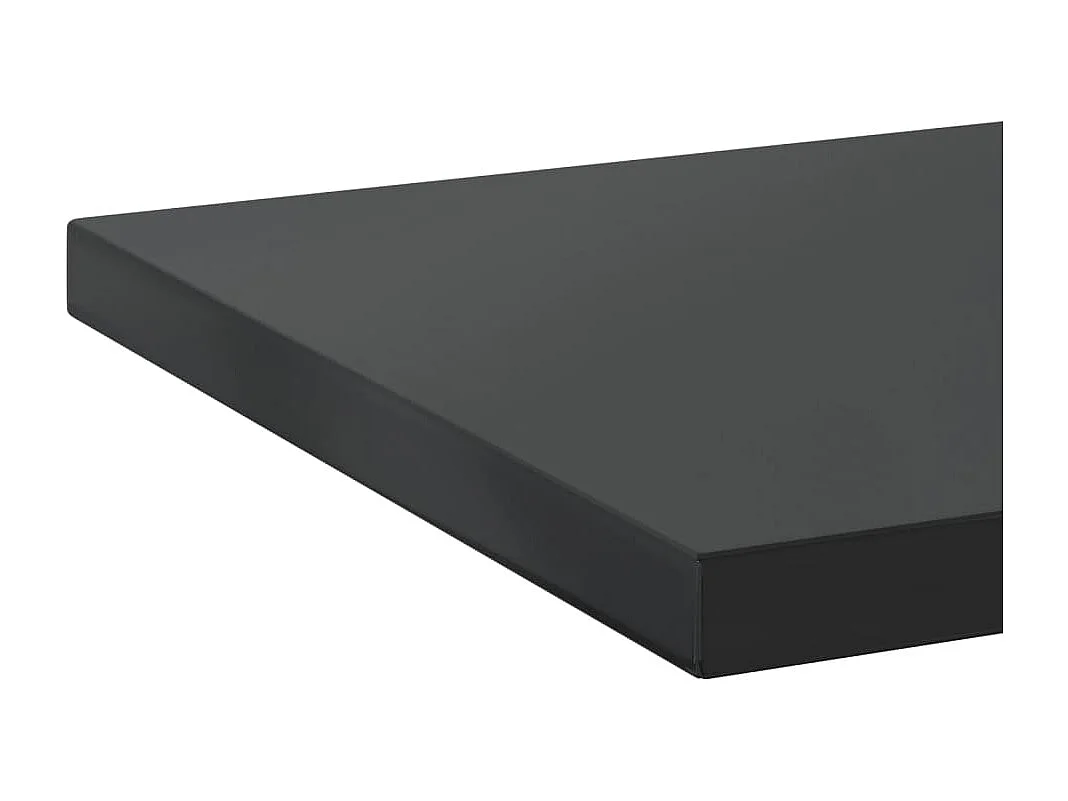 Étagères murales 2 pcs 100x40x3 cm noir acier inoxydable