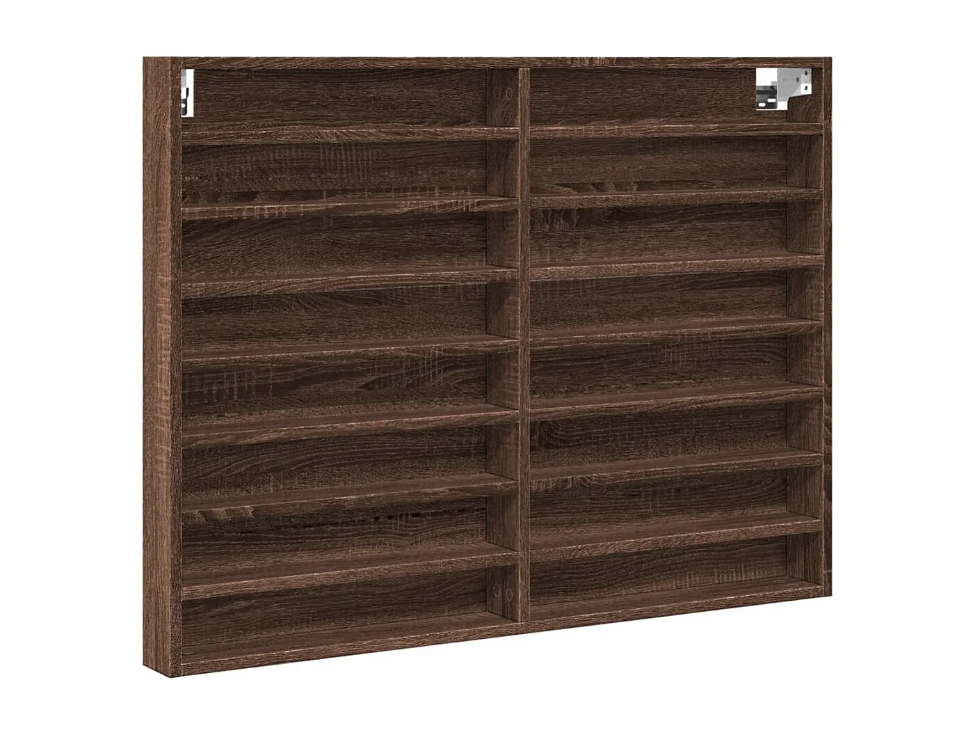 Vitrinenschrank Braun Eichen-Optik 100x8,5x75 cm Holzwerkstoff