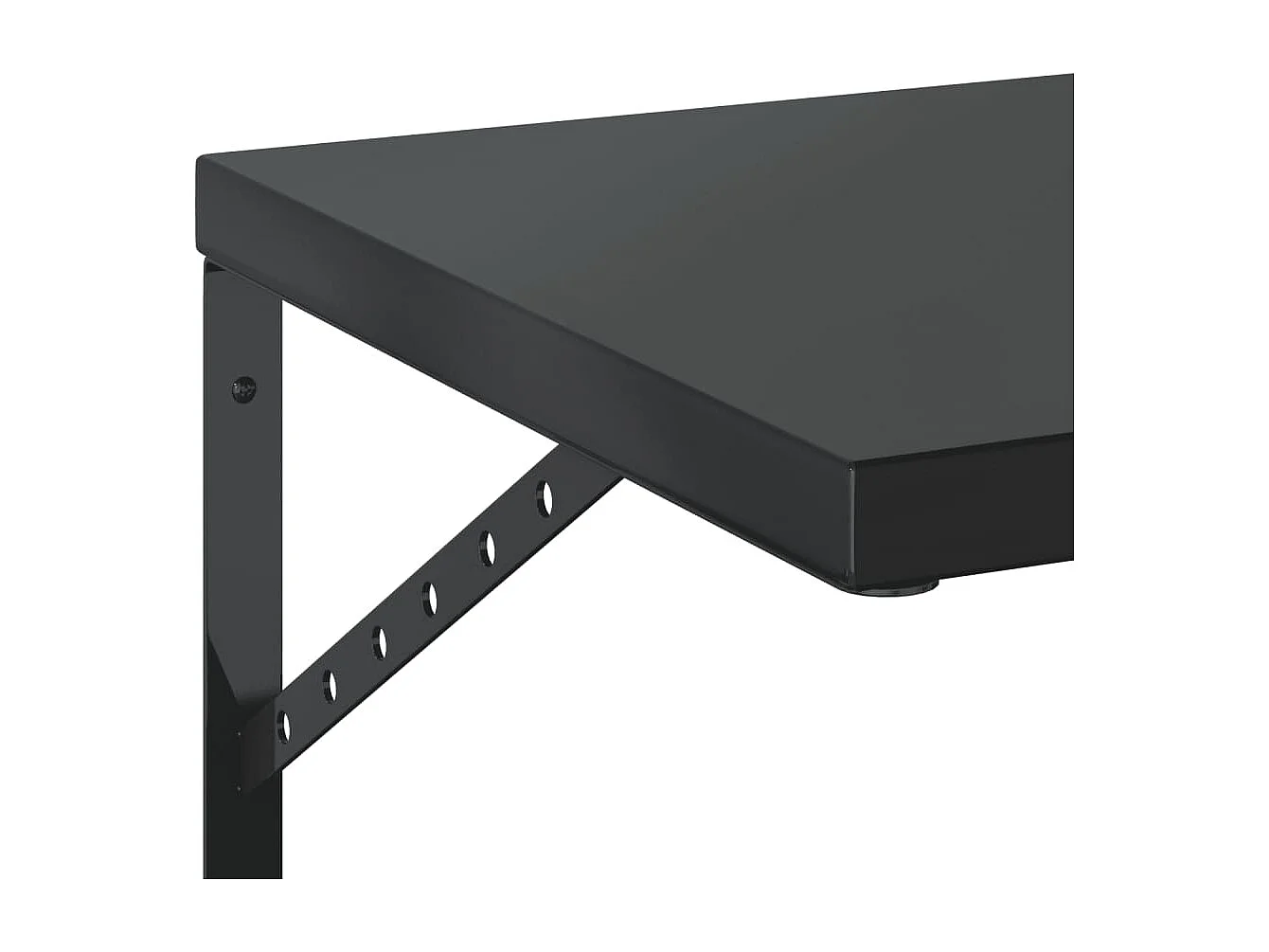 Wandregale 2 Stk. 100x40 cm Schwarz Edelstahl