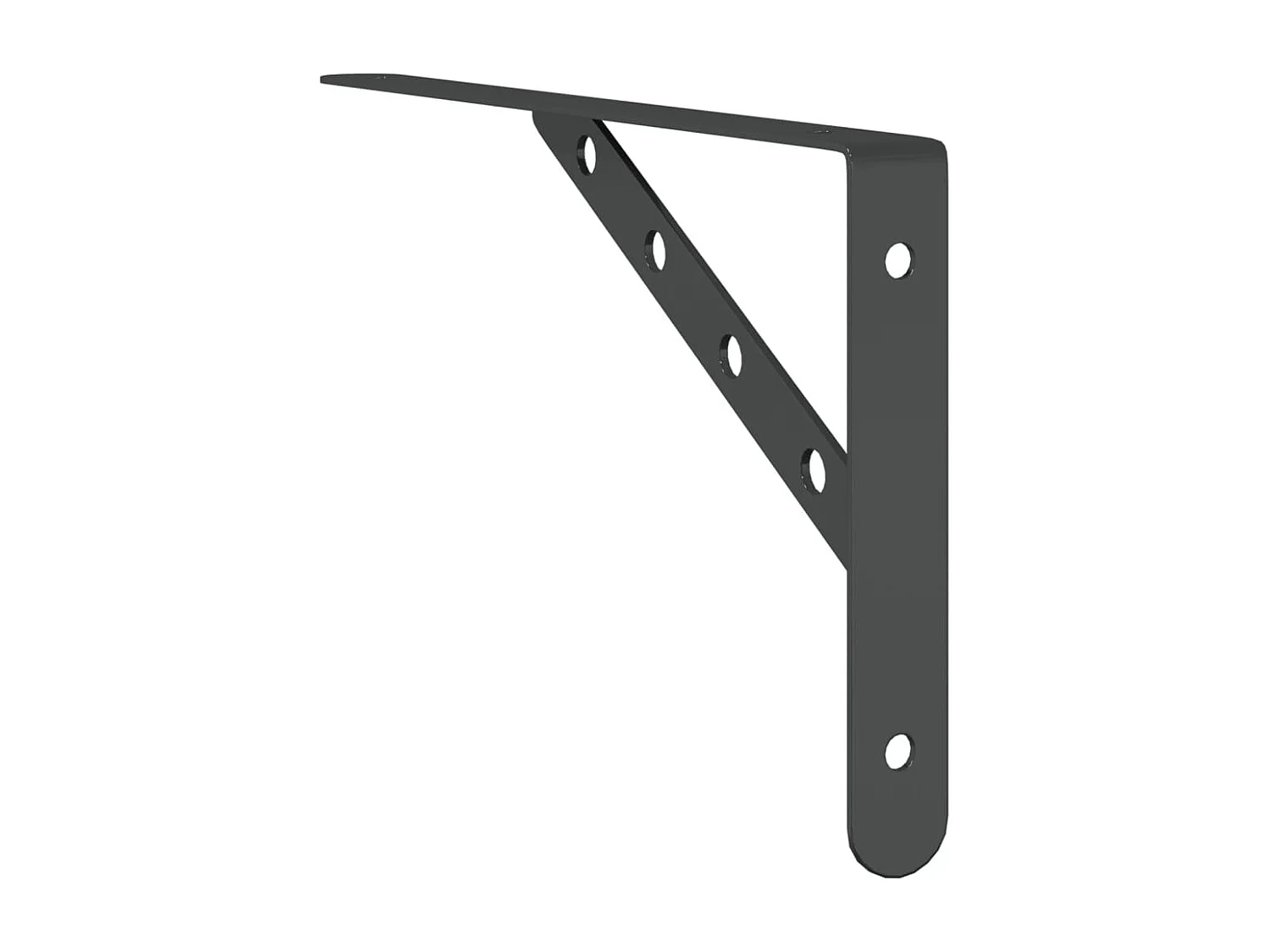 Supports d'étagères 4 pcs 30x2,5x15,5 cm noir acier inoxydable