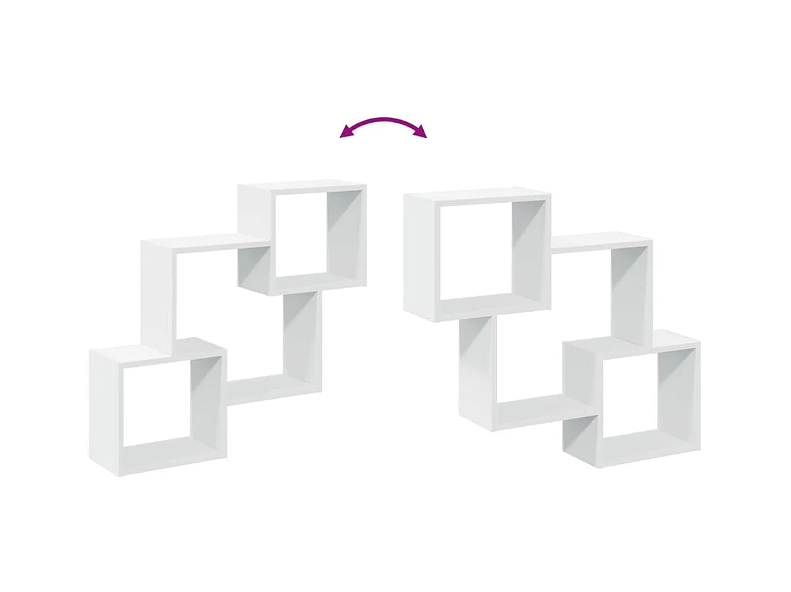 Mobile a Parete 78x18x71 cm Bianco in Legno Multistrato