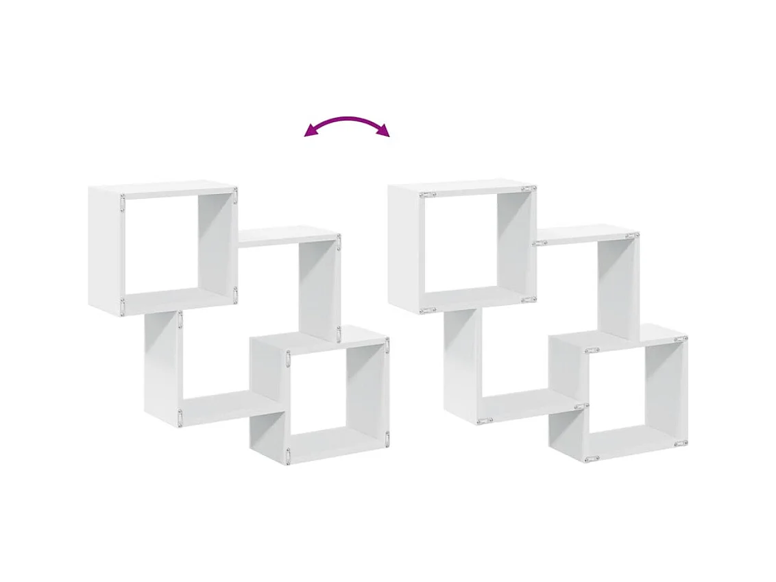 Mobile a Parete 78x18x71 cm Bianco in Legno Multistrato