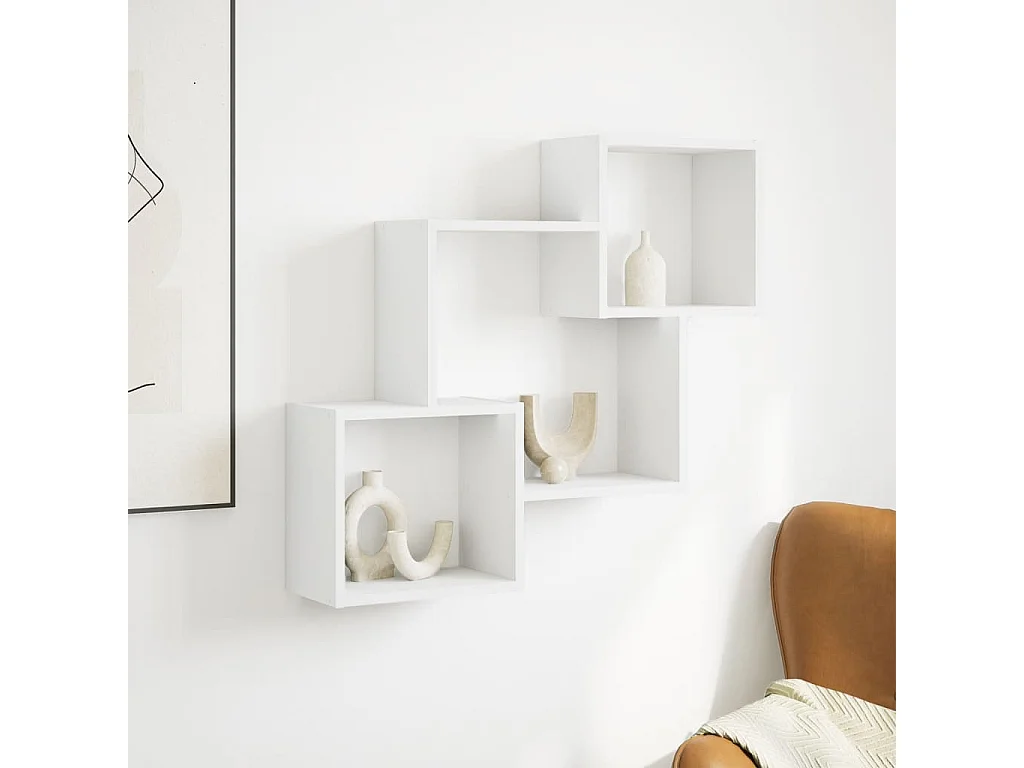 Armoire murale 78x18x71 cm blanc bois d'ingénierie