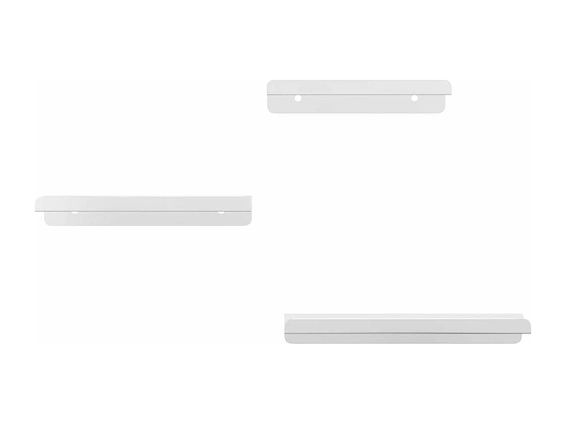 Étagères murales 3 pcs argenté acier inoxydable