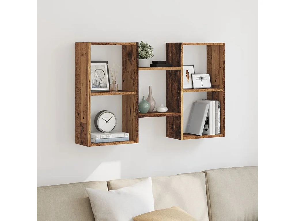 Wandregal Altholz-Optik 96x18x60 cm Holzwerkstoff