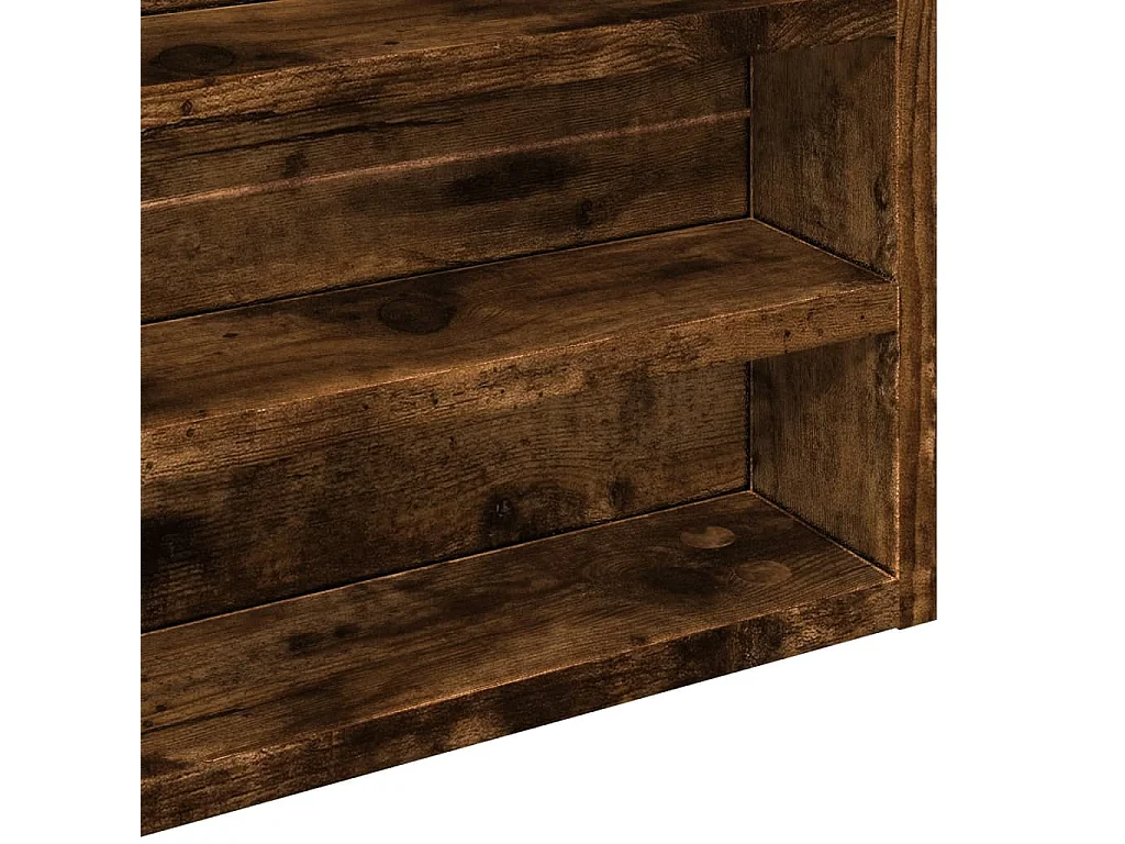 Armário vitrine 80x8,5x58 cm derivados madeira carvalho fumado