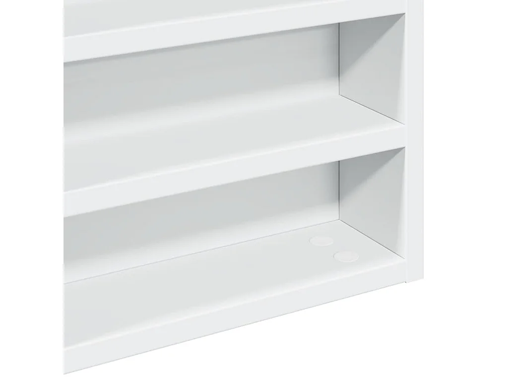 Vitrina de madera ingeniería blanca 60x8,5x58 cm