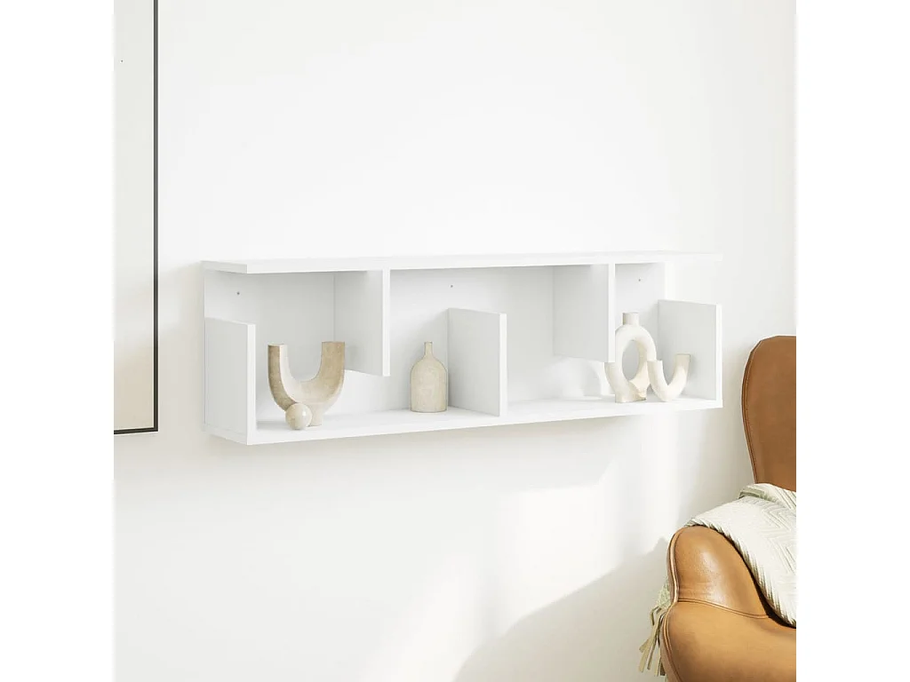 Armoire murale 100x20x30 cm blanc bois d'ingénierie