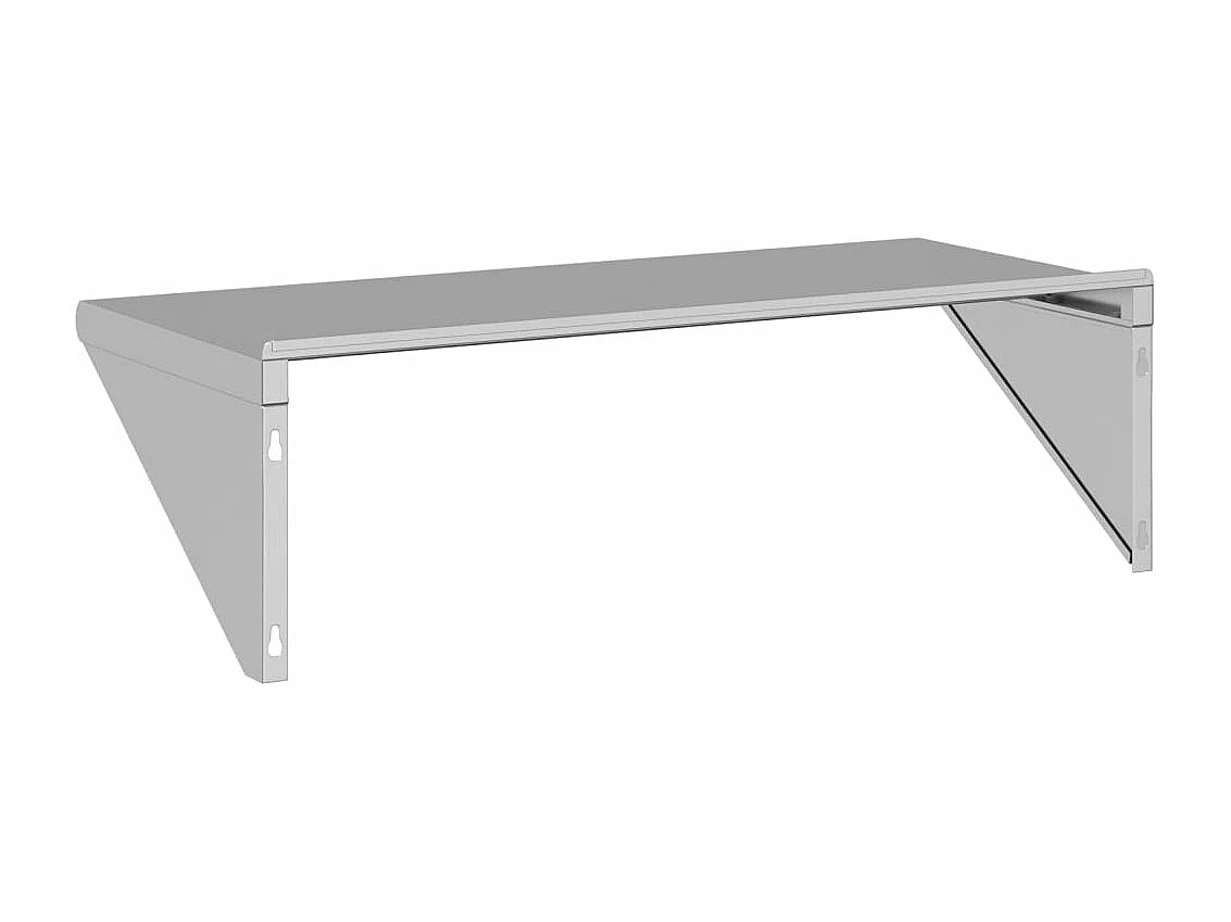 Prateleira de parede 100x45x31 cm aço inoxidável prateado