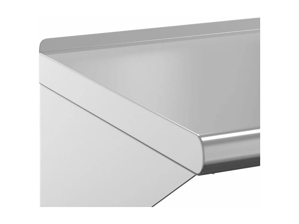 Étagère murale 100x45x31 cm argenté acier inoxydable