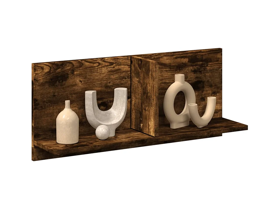 Mobile a Parete 70x16,5x30 cm Rovere Fumo in Legno Multistrato