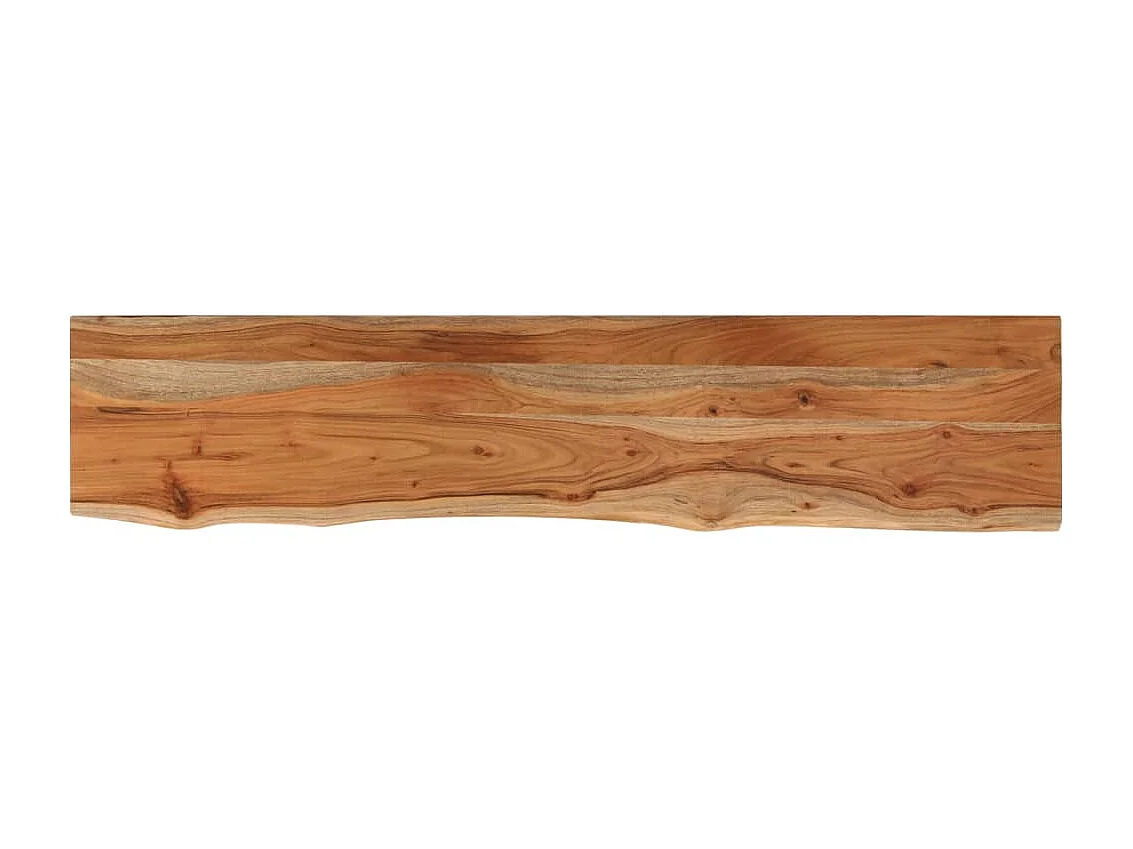 Mensola Muro 110x20x2,5cm Rettangolare Legno Acacia Bordi Vivi