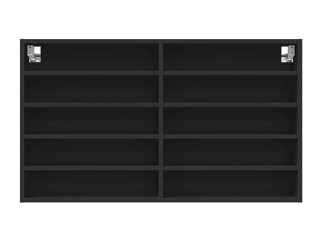 Armoire à vitrine noir 100x15x58 cm bois d'ingénierie