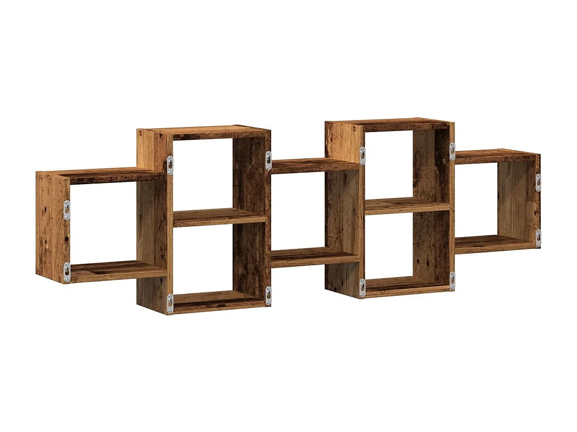 Étagère murale vieux bois 129x18x42 cm bois d'ingénierie