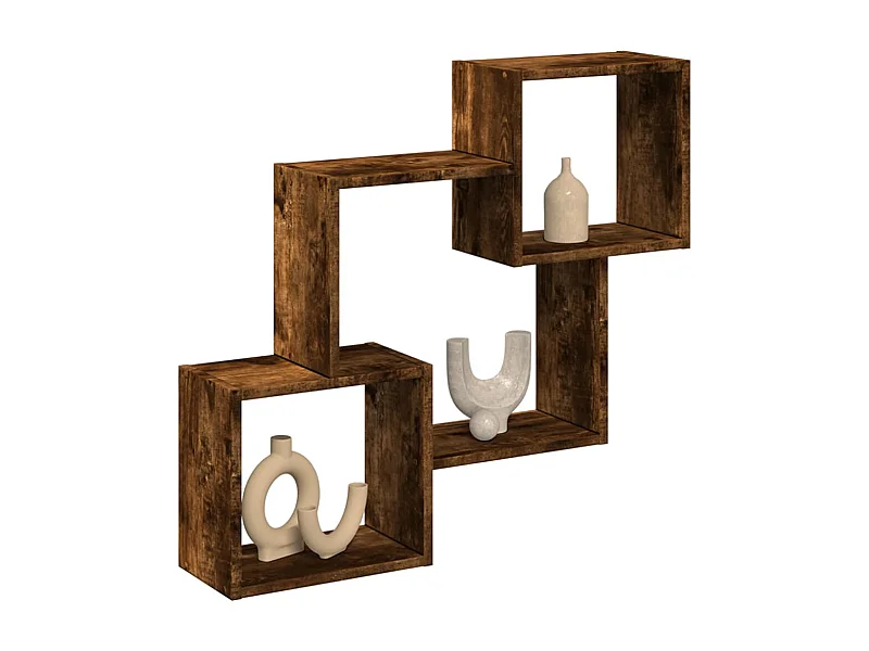 Wandschrank 78x18x71 cm Räuchereiche Holzwerkstoff