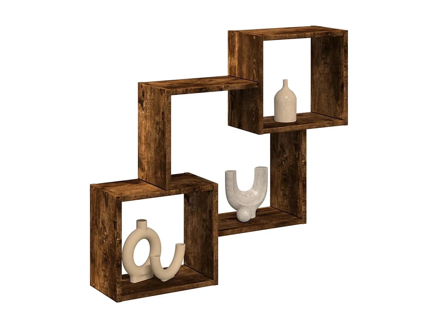 Armoire murale 78x18x71 cm chêne fumé d'ingénierie