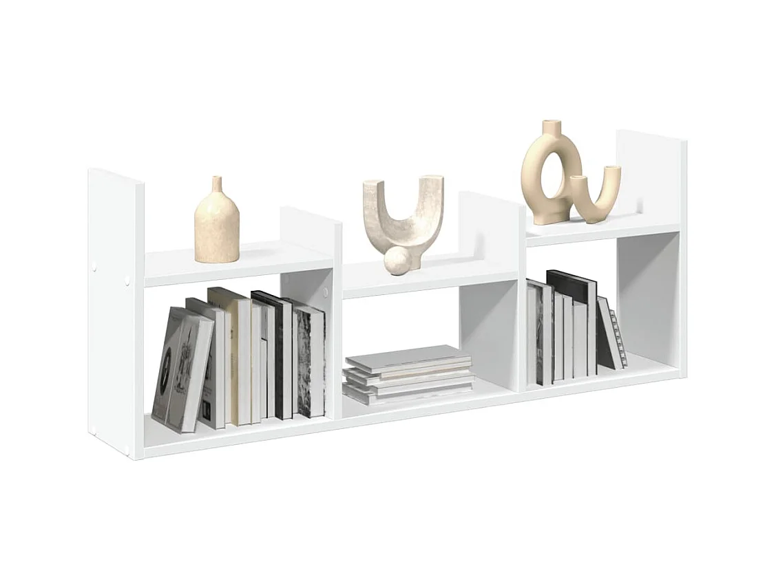 Mobile a Parete 100x18x40 cm Bianco in Legno Multistrato