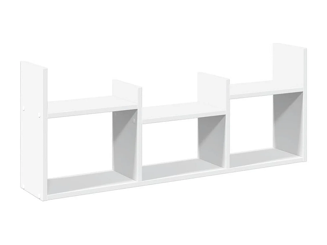 Wandkast 100x18x40 cm bewerkt hout wit