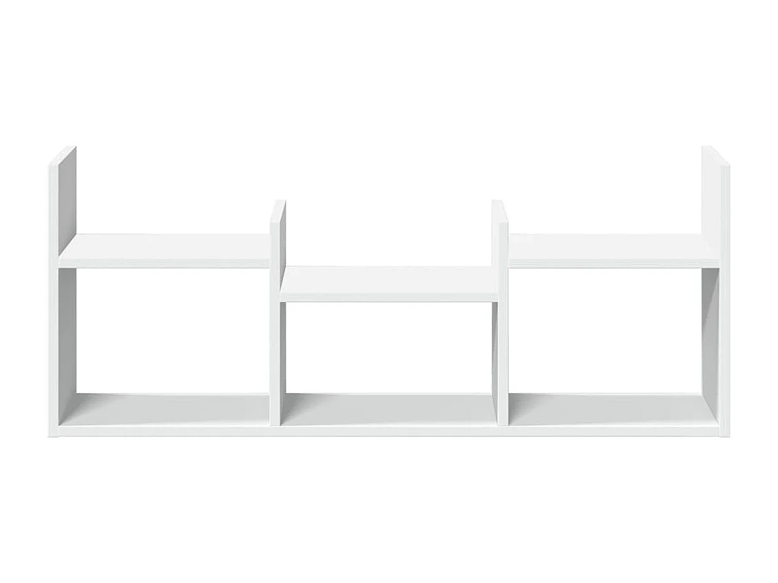 Wandkast 100x18x40 cm bewerkt hout wit