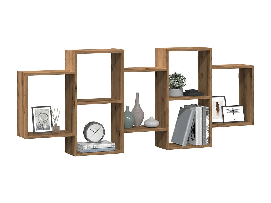 Étagère murale chêne artisanal 159x18x65 cm bois d'ingénierie