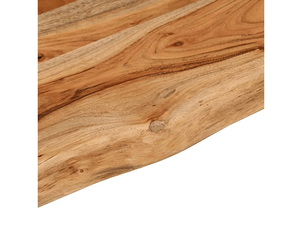 Estante pared rectangular madera acacia borde vivo 160x20x2,5cm