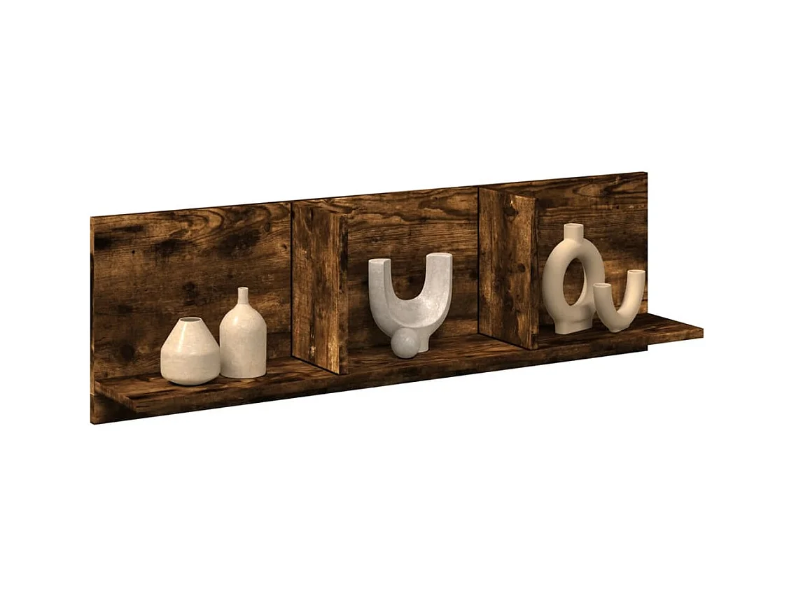Mobile a Parete 100x16,5x30 cm Rovere Fumo in Truciolato