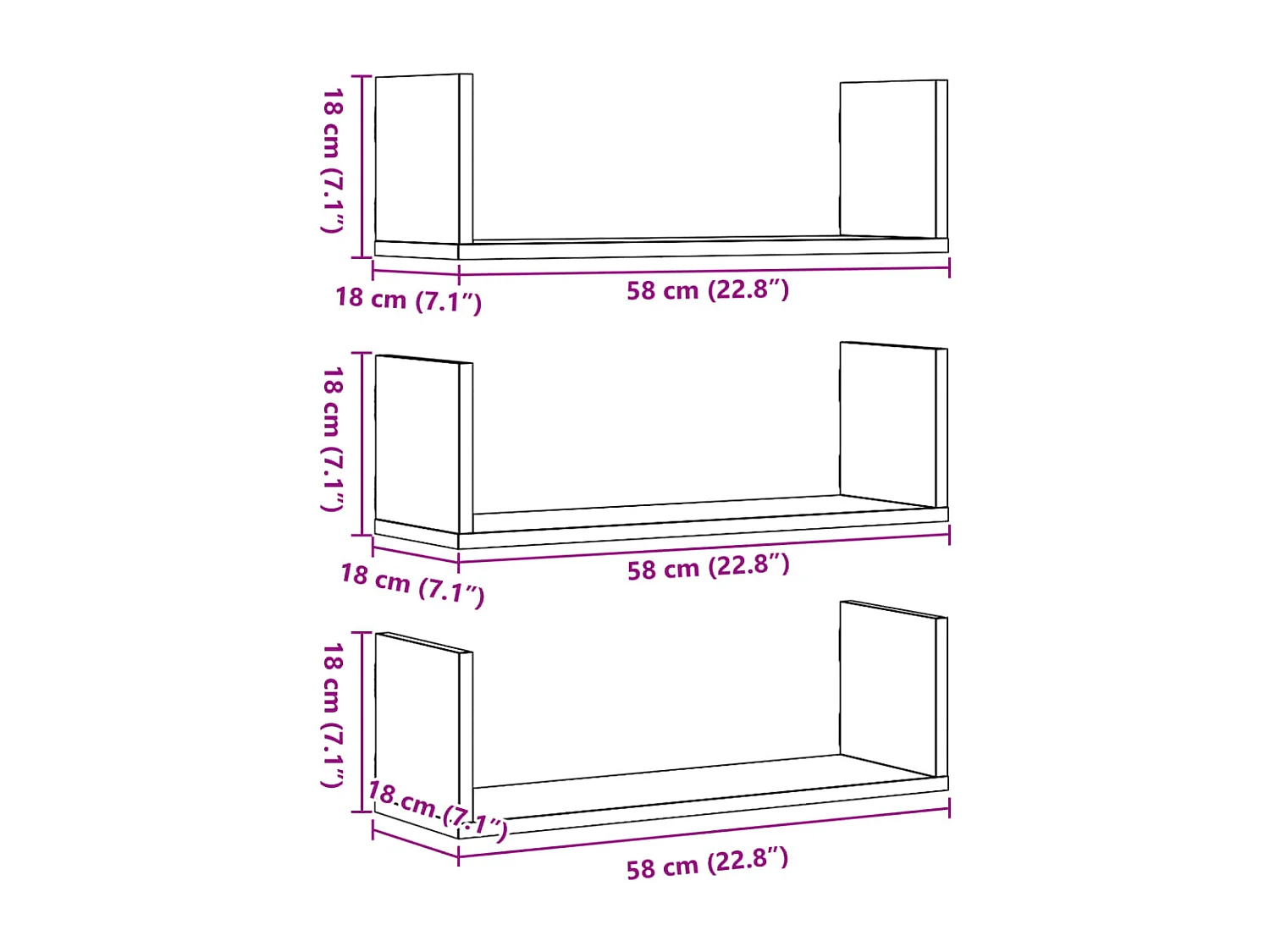Prateleiras de parede 3 pcs derivados madeira carvalho castanho