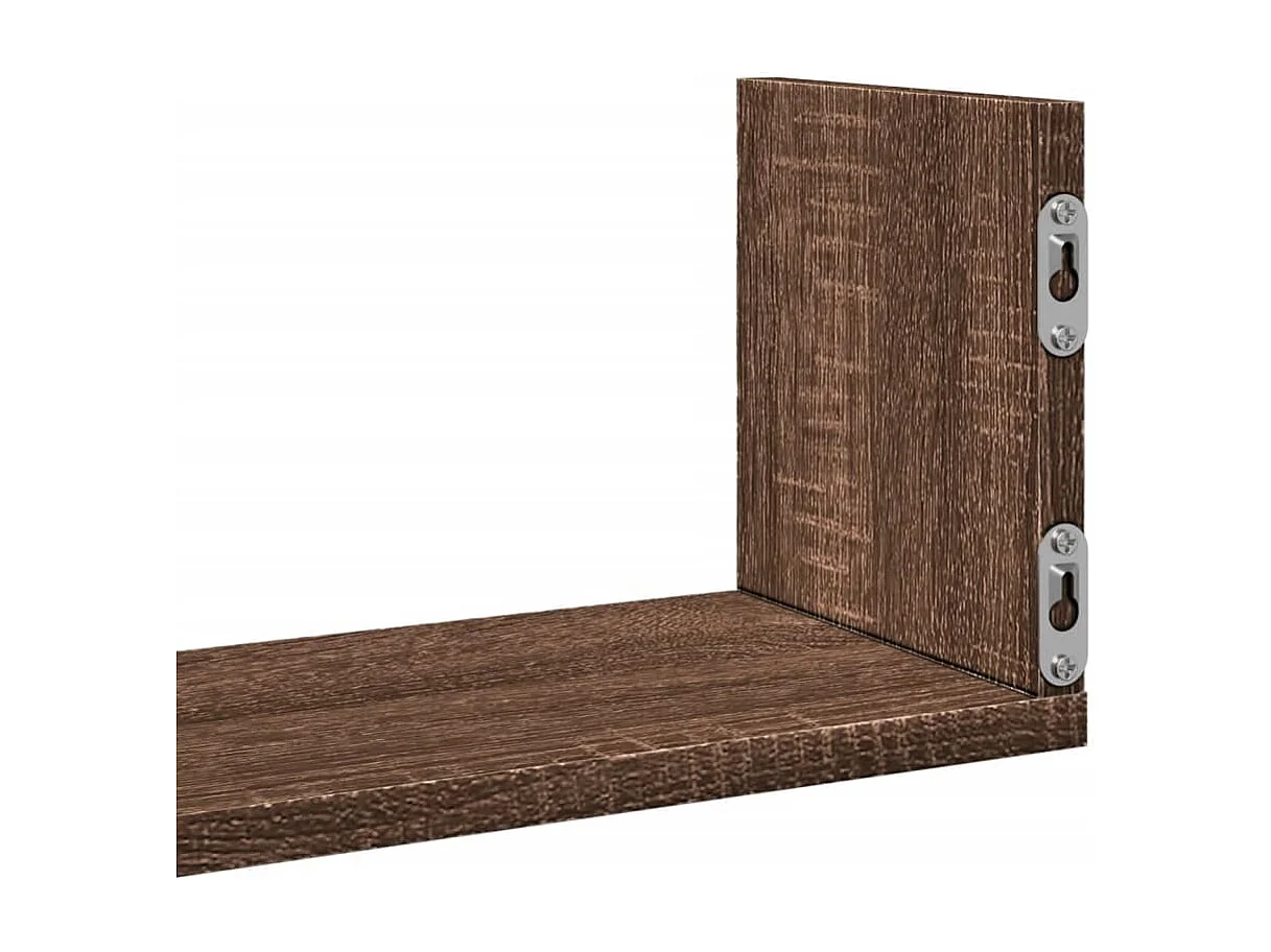 Étagères murales 3pcs chêne marron 58x18x18cm bois d'ingénierie