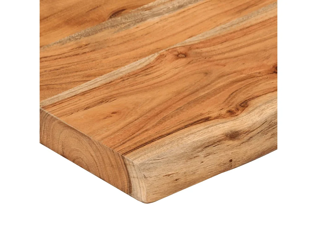 Estante pared rectangular madera acacia borde vivo 180x20x2,5cm