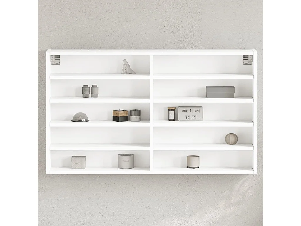 Armoire à vitrine blanc 100x15x58 cm bois d'ingénierie