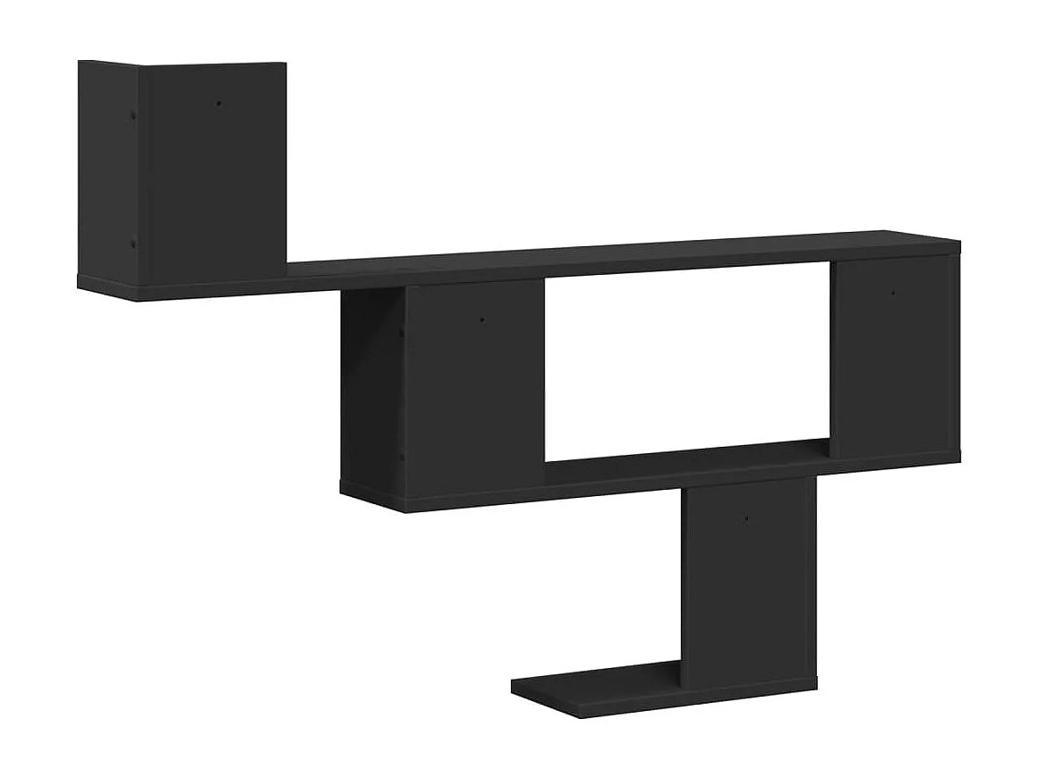 Étagère murale noir 100x15x70 cm bois d'ingénierie