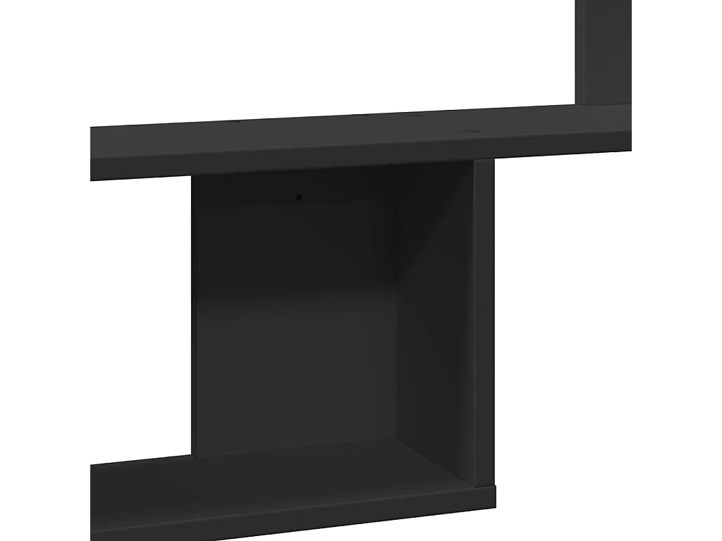 Étagère murale noir 100x15x70 cm bois d'ingénierie