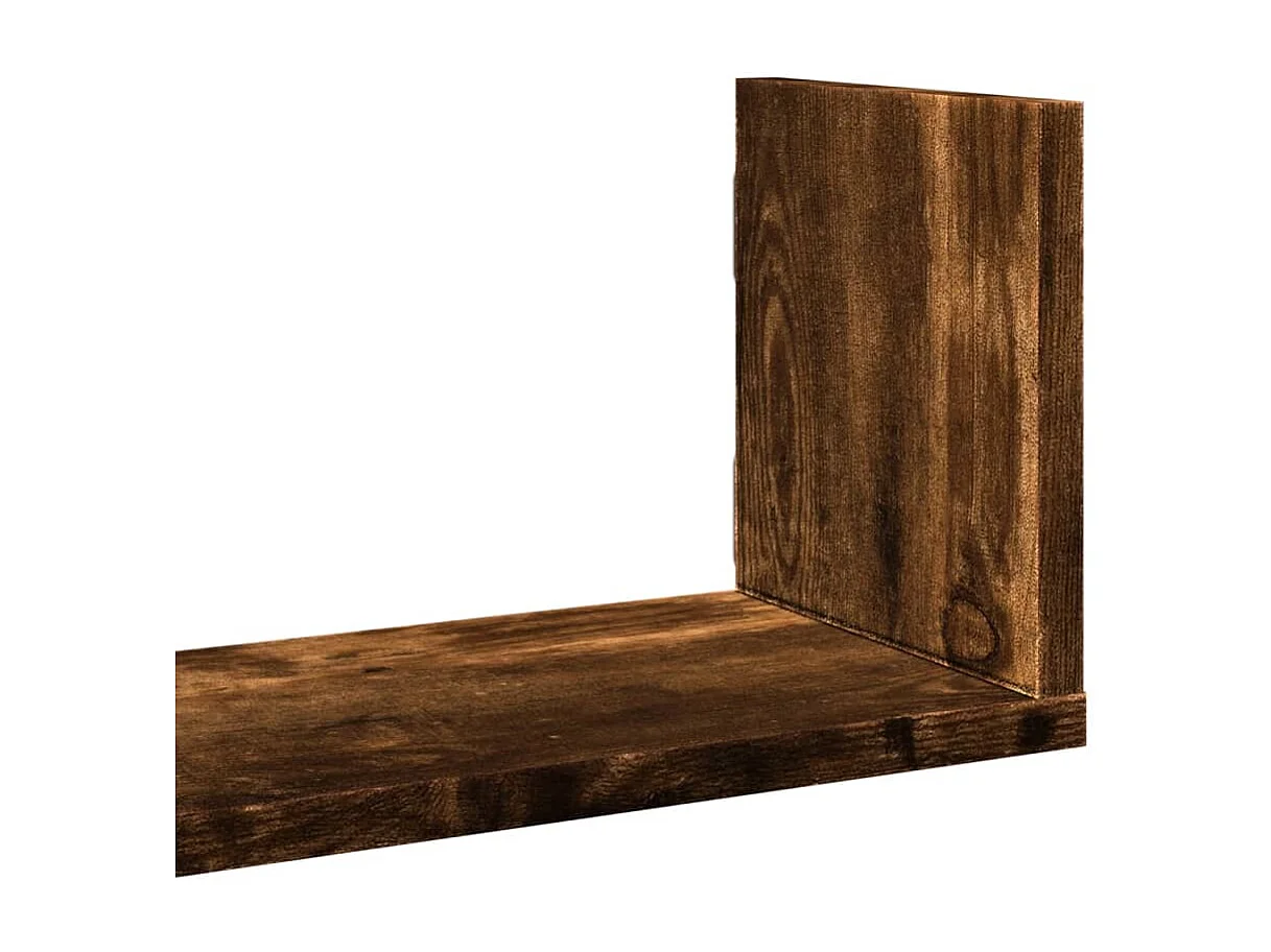 Étagères murales 3 pcs chêne fumé 80x18x18 cm bois d'ingénierie