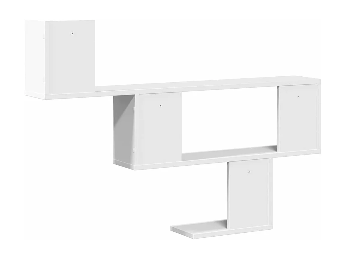 Wandschap 100x15x70 cm bewerkt hout wit