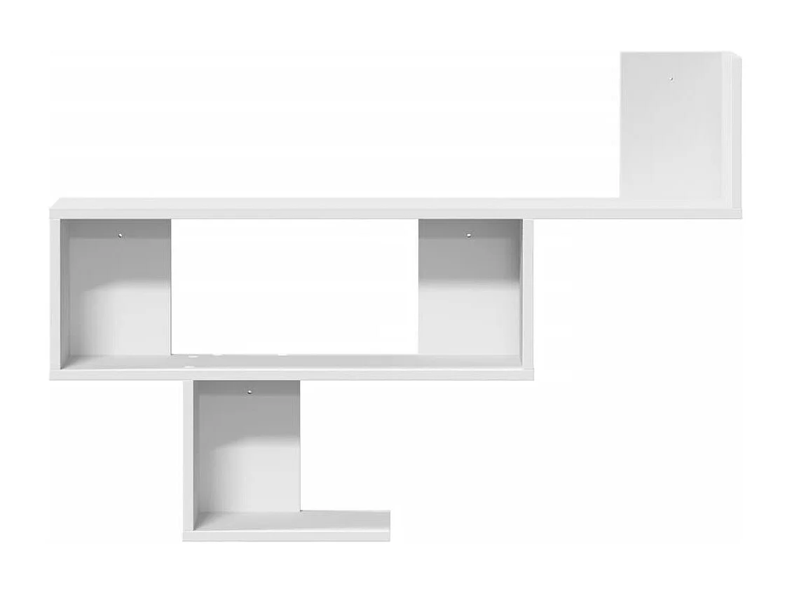 Wandschap 100x15x70 cm bewerkt hout wit