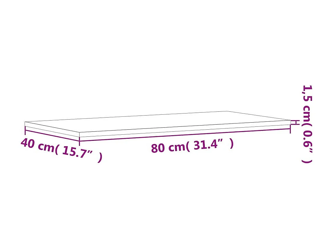 Mensole Parete 4pz Rovere Fumo 80x40x1,5 cm Legno Multistrato