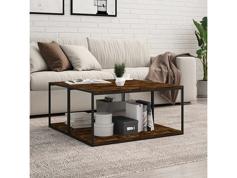 Mensole Parete 4pz Rovere Fumo 80x40x1,5 cm Legno Multistrato