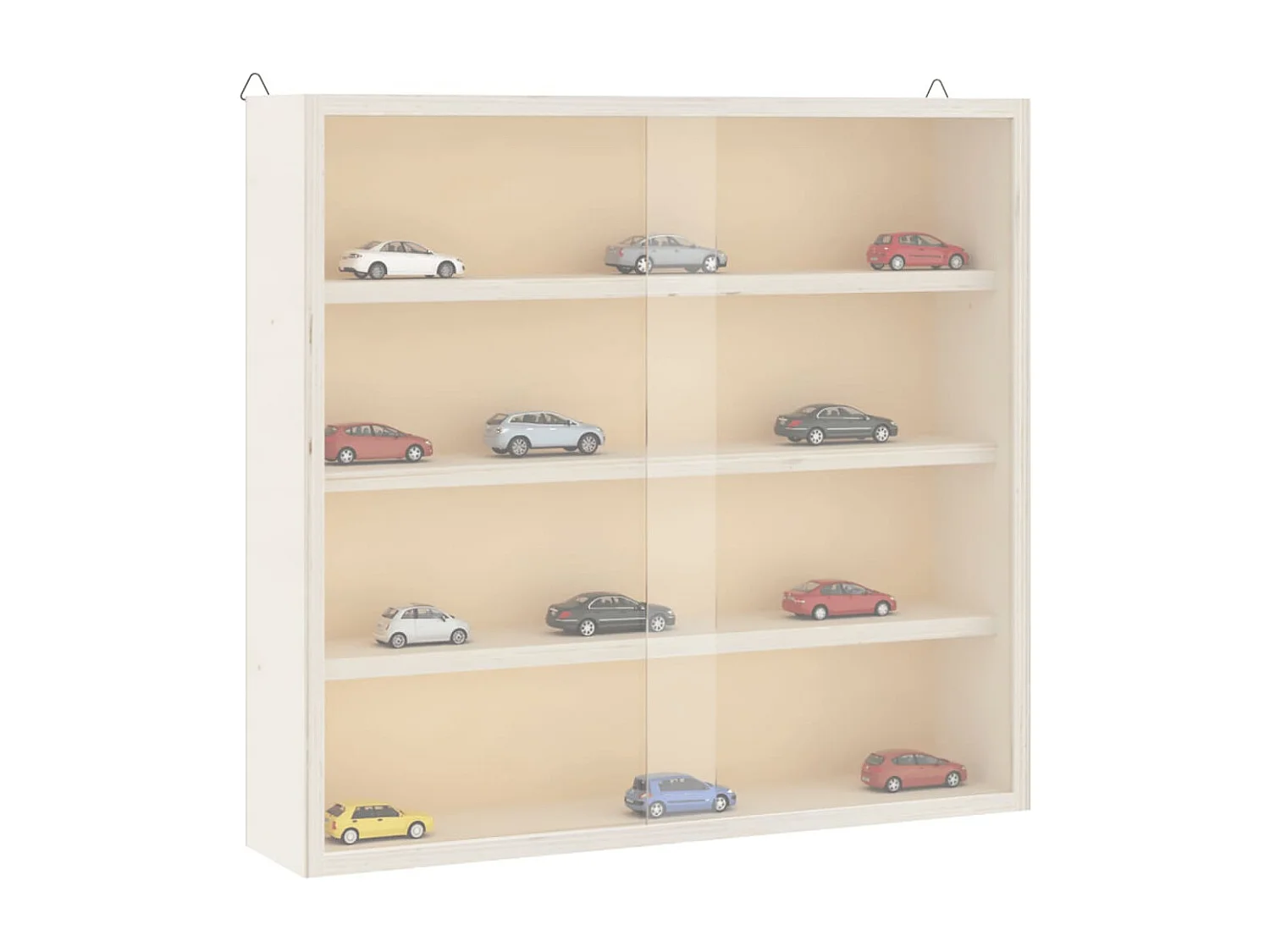 Armário expositor de parede com portas 40x8,5x37 cm