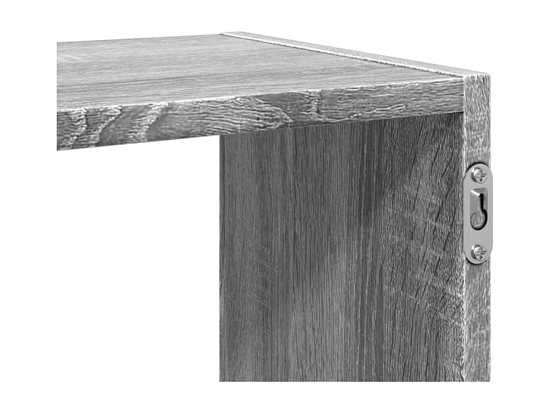 Estantería de pared madera ingeniería gris Sonoma 100x25x50 cm