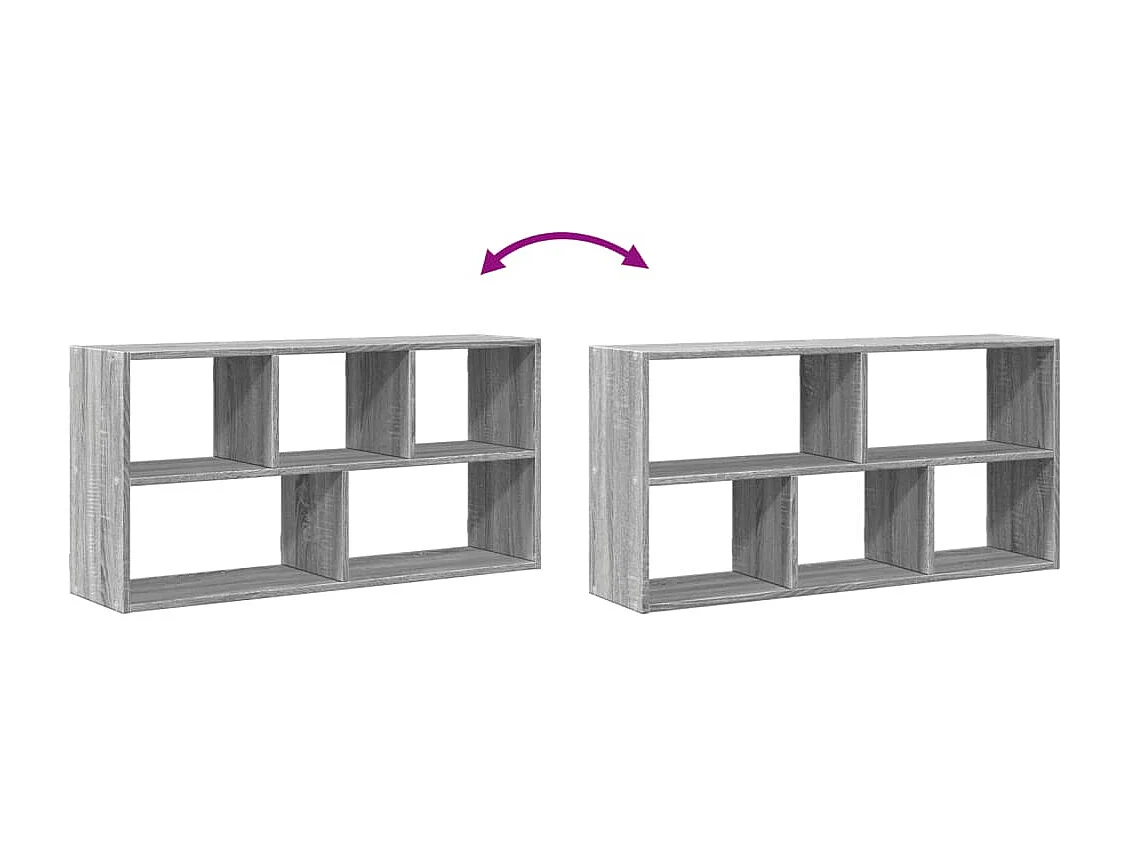 Étagère murale sonoma gris 100x25x50 cm bois ingénierie